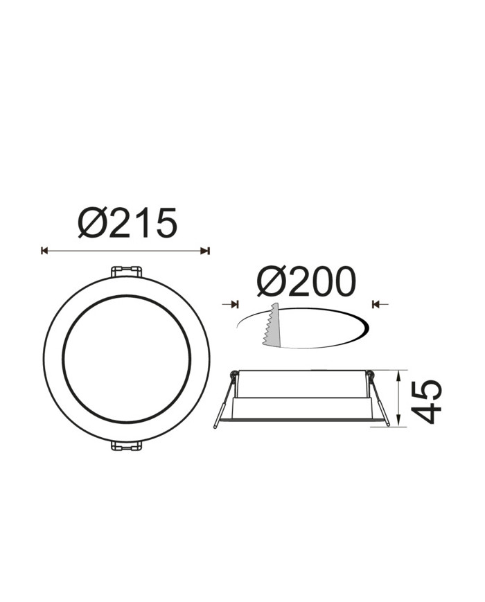 FARETTO TONDO A LED DA INCASSO LITE IP44 24W 4000K