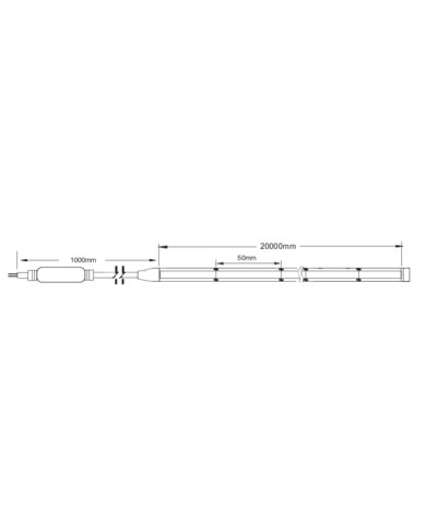 STRISCIA LED COB 220V 16W/M IP65 LUCE NATURALE