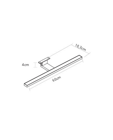 APPLIQUE DA SPECCHIO 9W IP44 TRICOLOR