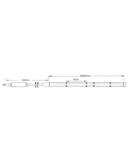 STRISCIA LED COB 220V 16W/M IP65 LUCE CALDA 3000K