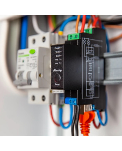 SMART RELE IP DIN 2CH. LAN/WIFI/BT + PM