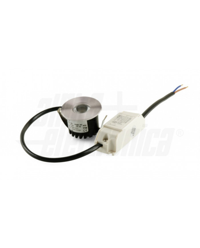 FARETTO LED DA INCASSO TONDO 3W 4000K SATINATO