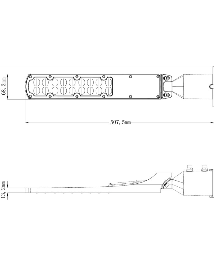 FARO STRADALE A LED 50W IP65 3000K LUCE CALDA