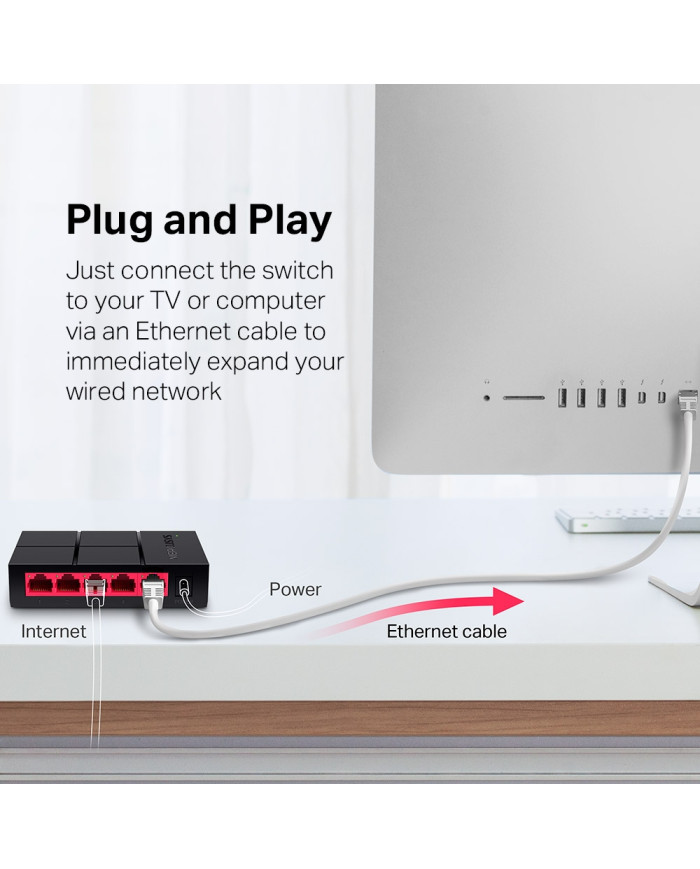 SWITCH DI RETE 5 PORTE 10/100/1000MBPS MERCUSYS