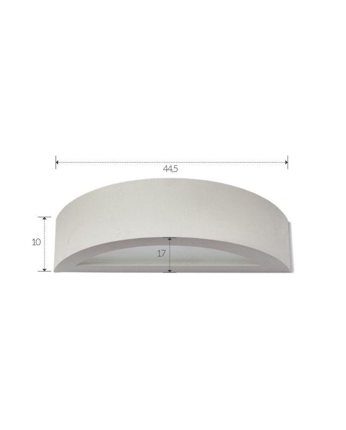 APPLIQUE IN GESSO ARROTONDATO BIEMISSIONE LUMINOSA