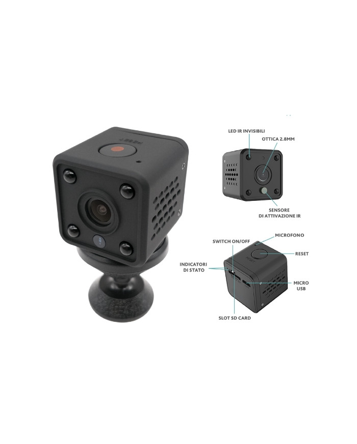 TELECAMERA IP WI-FI C/BATTERIA RICARICABILE 4 IR
