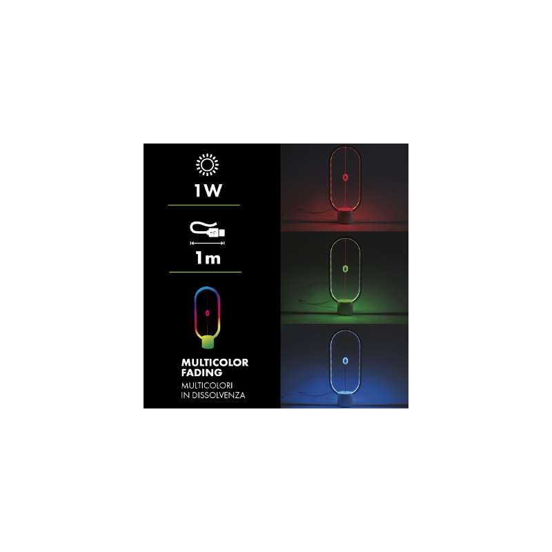 LAMPADA DA TAVOLO LED RGBW 1W C/ACCENSIONE A