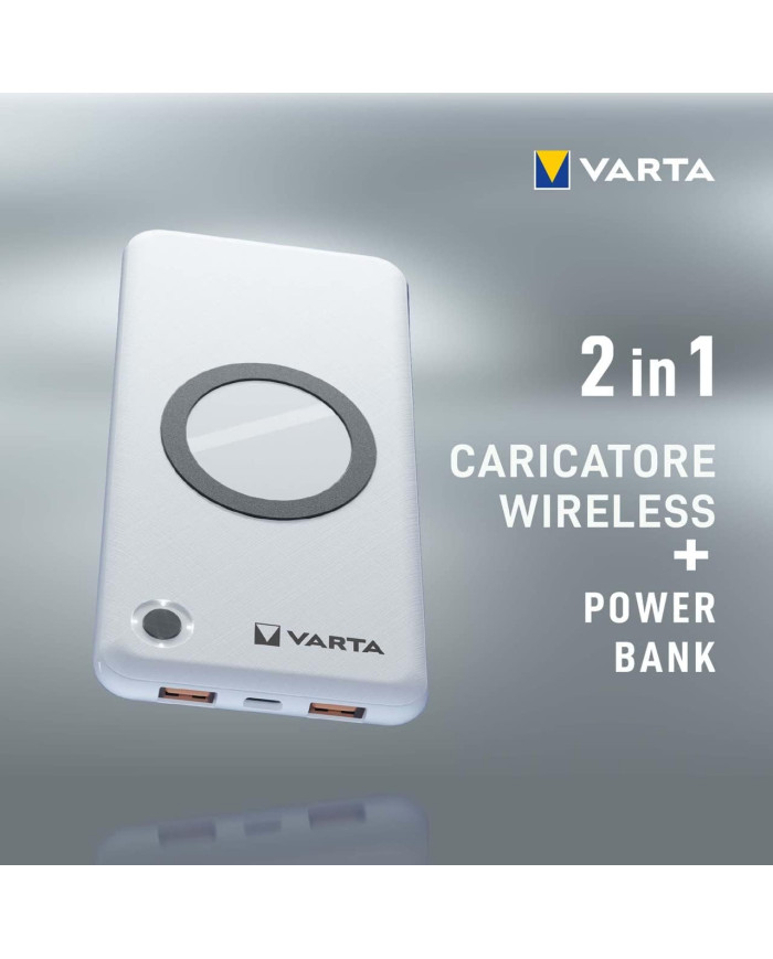 POWER BANK WIRELESS 10.000 + CAVO DI RICARICA