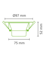 FARETTO A LED QUADRATO DA INCASSO 7W RGB + CCT
