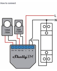 CONTATORE ENERGIA WI-FI+PINZA CONTATTO 50A SHELLY