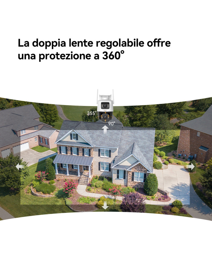 TELECAMERA DOME PTZ  IP/WI-FI 10MP 3.6MM IR IP66
