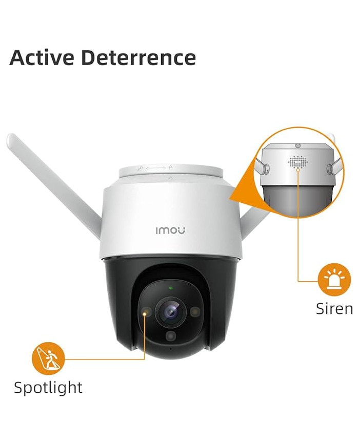 TELECAMERA DOME 2C 2K PTZ IP/WI-FI FULL-COLOR 3MP