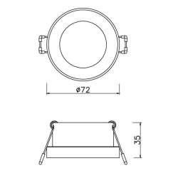 SUPPORTO PER LAMPADE DICROICHE GU10 ED MR16
