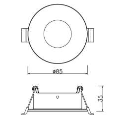 SUPPORTO PER LAMPADE DICROICHE GU10 ED MR16