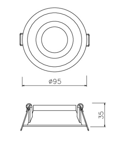 SUPPORTO PER LAMPADE DICROICHE GU10 ED MR16