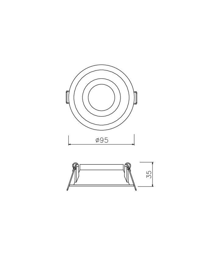 SUPPORTO PER LAMPADE DICROICHE GU10 ED MR16