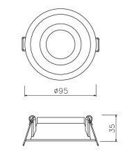 SUPPORTO PER LAMPADE DICROICHE GU10 ED MR16