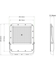 FARO DA PARETE A LED 100W LUCE NATURALE 4.000°K