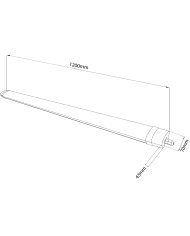 PLAFONIERA LED SLIM IP65 150CM 45W 5000LM 4000K
