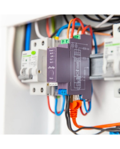 RELÈ SMART IP DIN 2CH. LAN/WIFI/BT CONTATTO PULITO