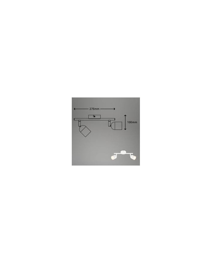 BARRA CON 2 FARETTI SPOT GU10 BIANCO