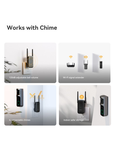 VIDEOCAMPANELLO SMART 2K 3MP WIFI IP65 A BATTERIA