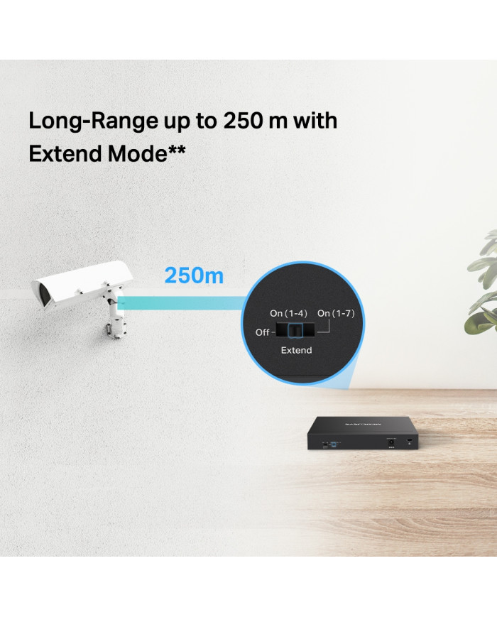 SWITCH DI RETE 8 PORTE GIGABIT CON 7 PORTE POE