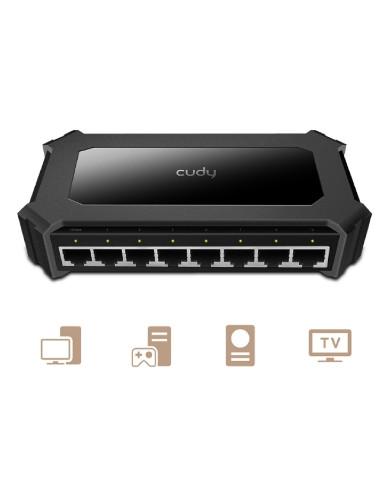 SWITCH DI RETE 8 PORTE GIGABIT 10/100/1000 MPS