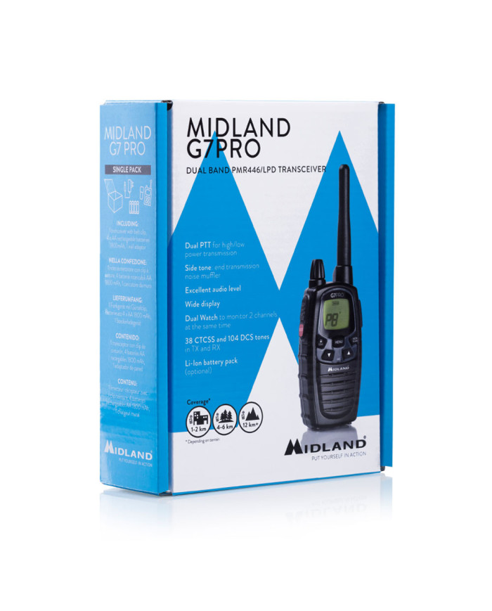 RICETRASMETTITORE PORTATILE G7 PRO BIBANDA PMR446/