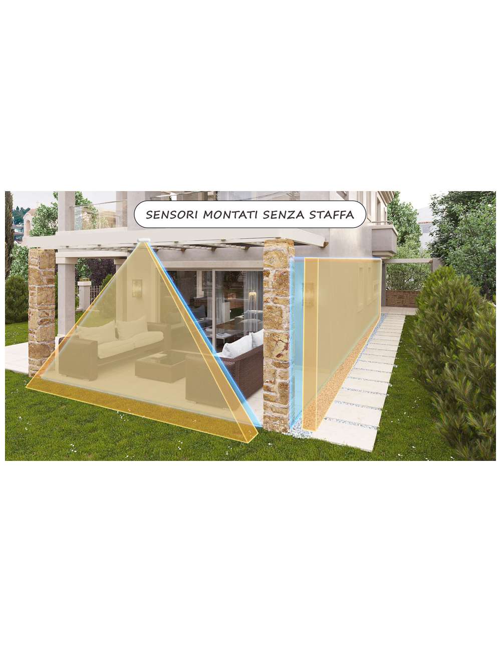 SENSORE INFRAROSSO ESTERNO A TENDA COP.+LENTE PET