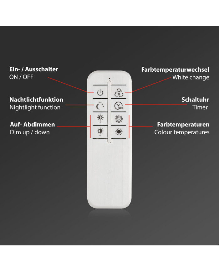 PLAFONIERA LED 40W 66CM 4400LM NERO