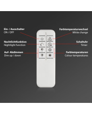 PLAFONIERA LED 40W 66CM 4400LM NERO