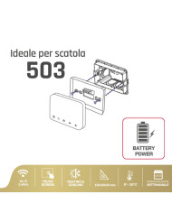 TERMOSTATO SMART A BATTERIE SOFT TOUCH NERO